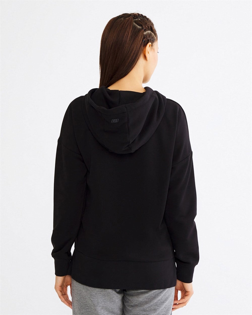 Skechers Lightweight Fleece W Low Sleeve Hoodie Kadın Sweatshirts - S201035-001