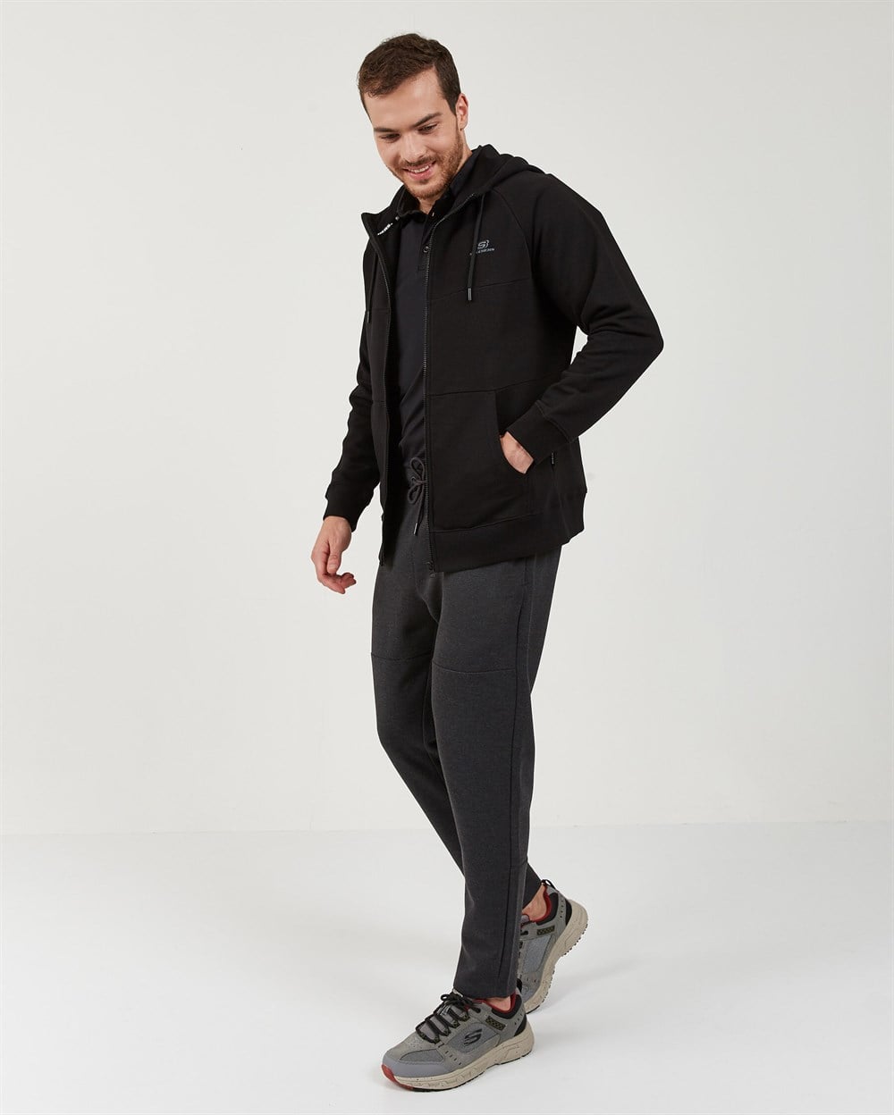 Skechers Lw Fleece M Pieced Zip Hoodie Erkek Sweatshirts - S202076-001