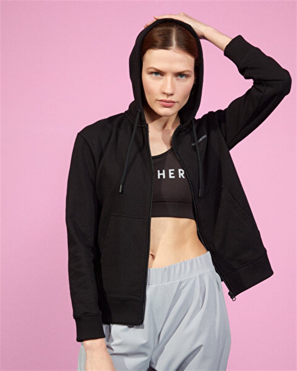 Skechers Lw Fleece W Full Zip  Kadın Siyah Ceket - S202035-001