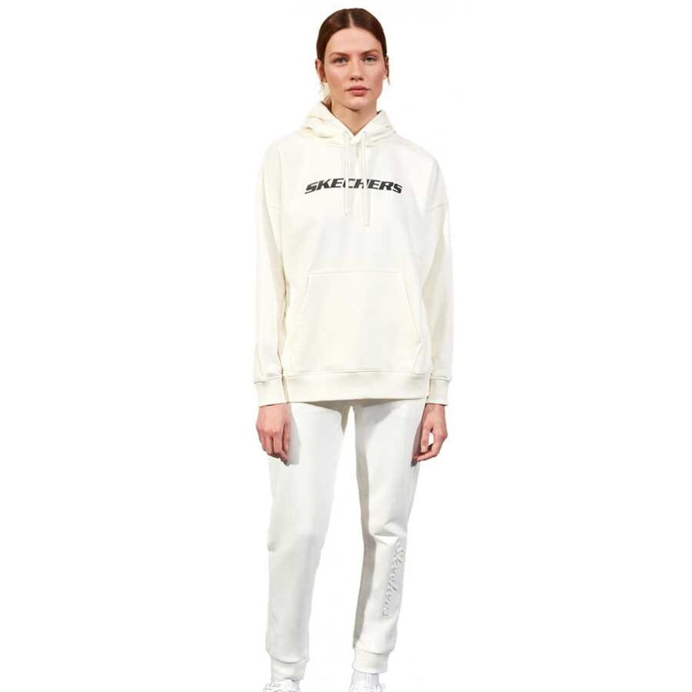 Skechers Lw Fleece W Hoodie Sweatshirt Kadın Beyaz Sweatshirt - S202022-102