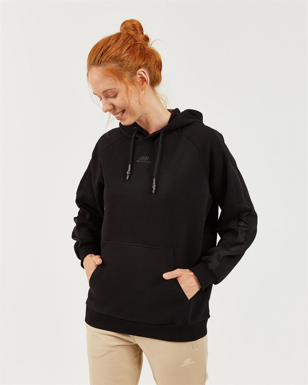 Skechers Lw Fleece W Mesh Detail Hoodie Kadın Sweatshirts - S202030-001