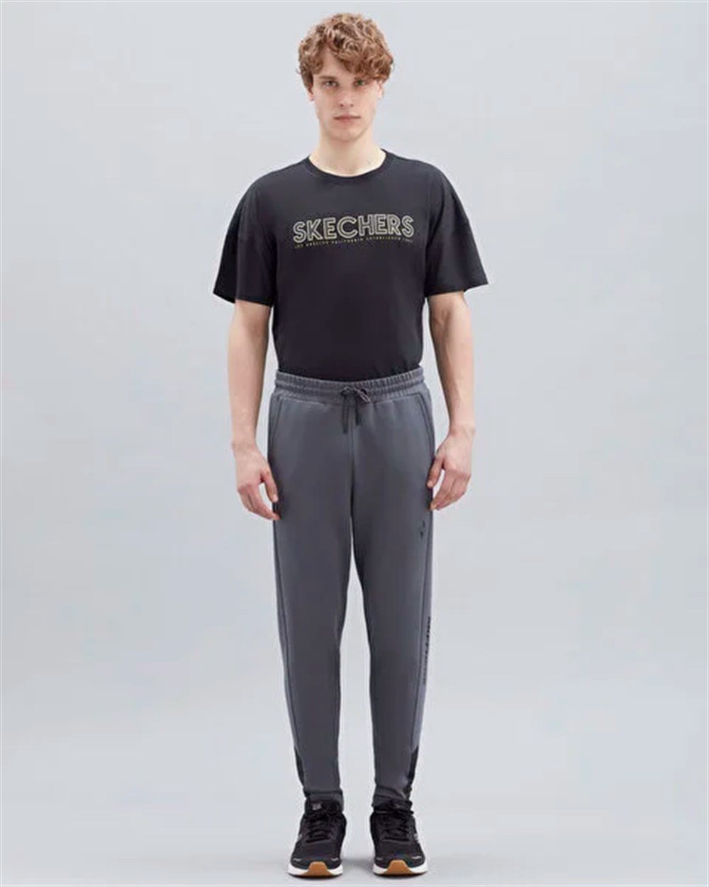 Skechers M 2XI-Lock Woven Detailed Slim Pant Erkek Gri Günlük Eşofman Altı - S221076-003