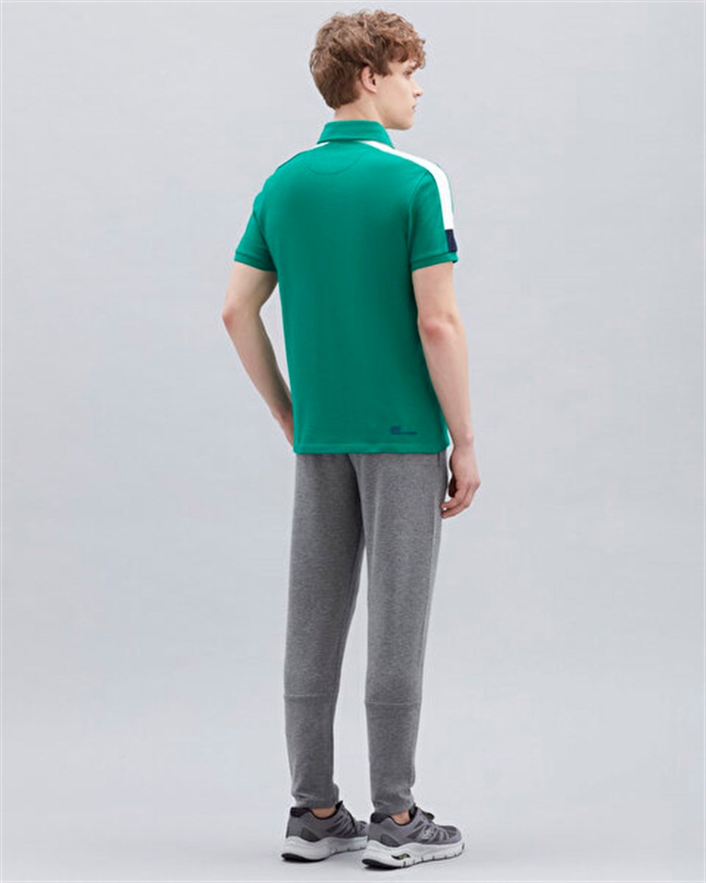 Skechers M Colorblock Polo T-Shirt Erkek Yeşil Günlük T-shirt - S221047-300
