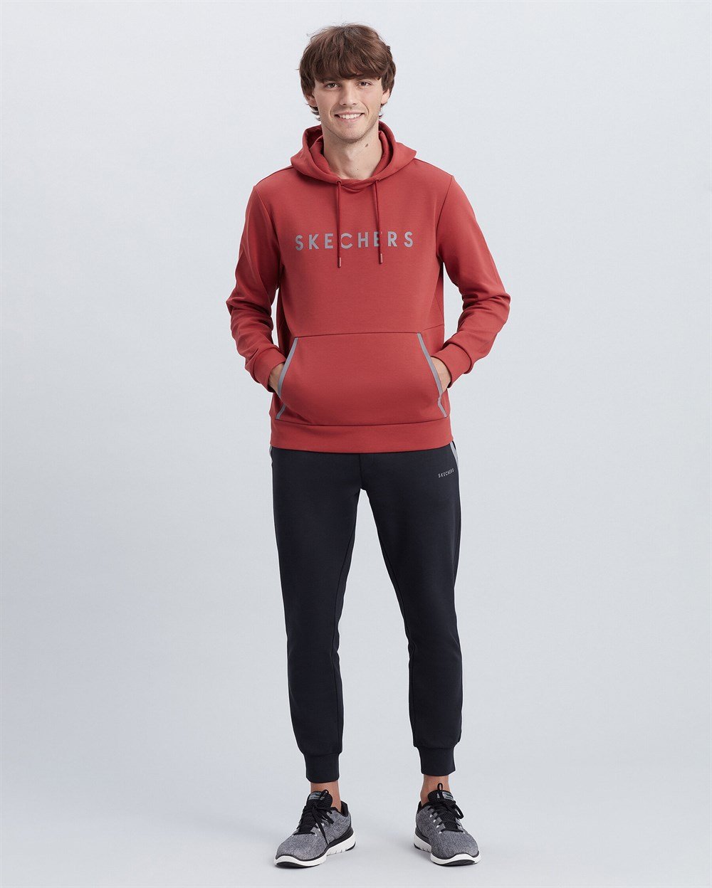 Skechers M Flexi Hoodie Erkek Pembe Sweatshirt - S212254-621