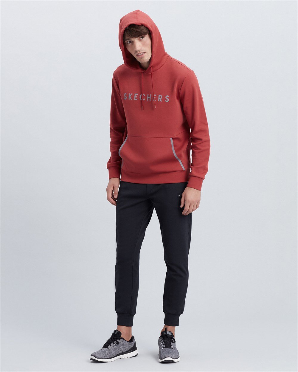 Skechers M Flexi Hoodie Erkek Pembe Sweatshirt - S212254-621