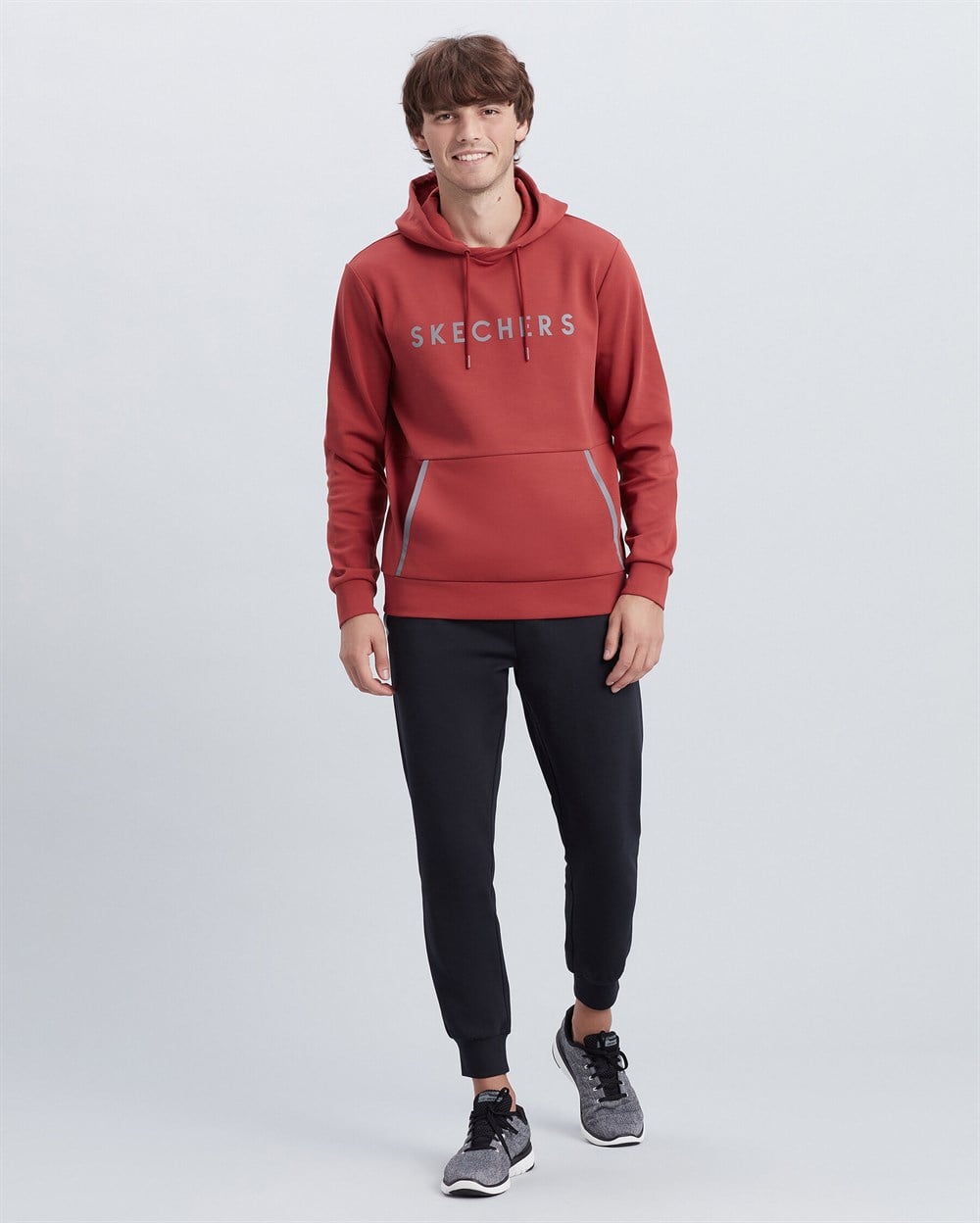 Skechers M Flexi Hoodie Erkek Pembe Sweatshirt - S212254-621