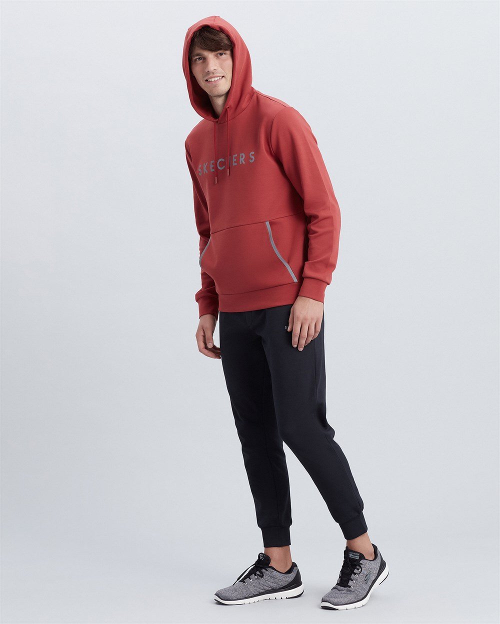 Skechers M Flexi Hoodie Erkek Pembe Sweatshirt - S212254-621