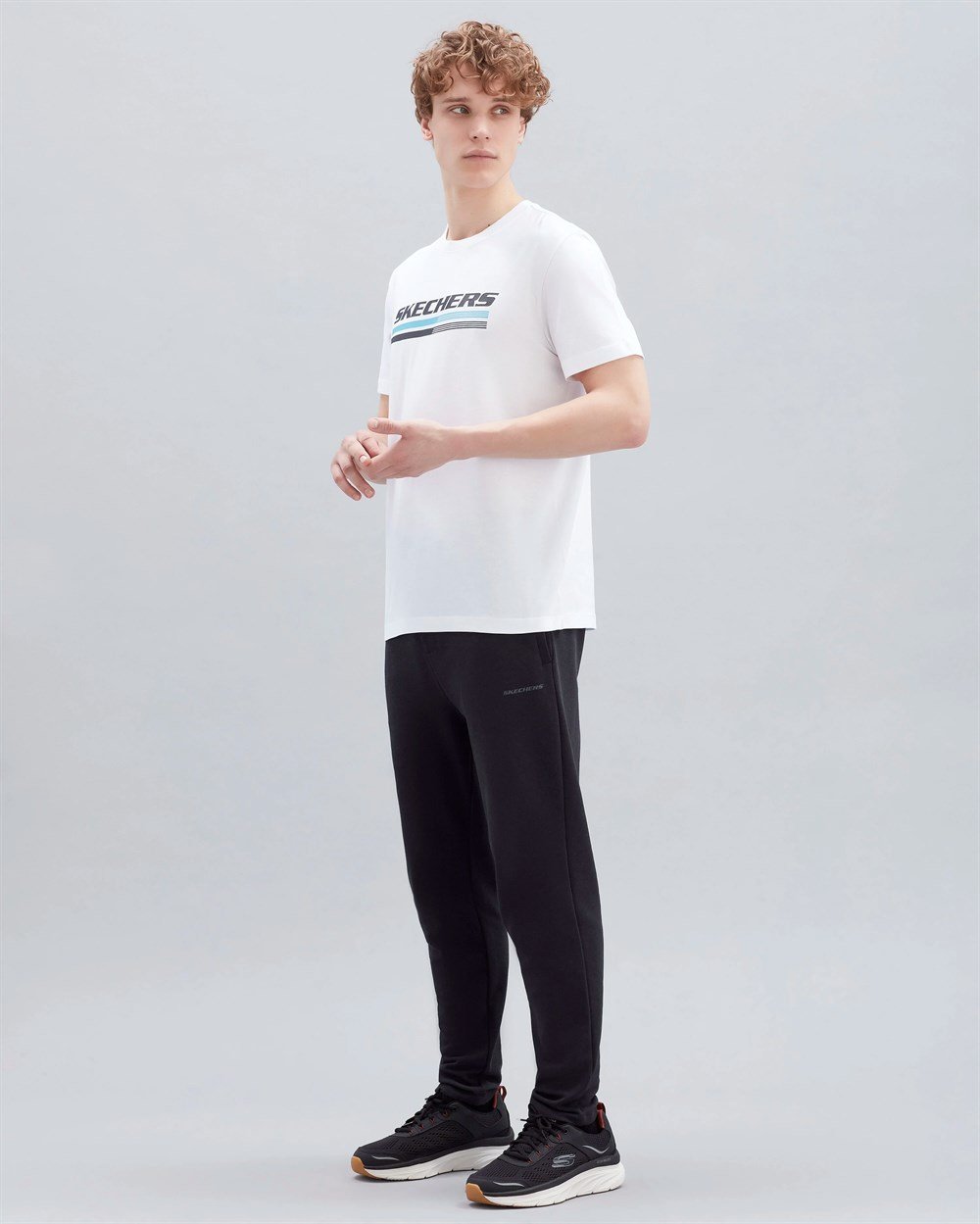 Skechers M Graphic Tee Big Logo T-Shirt Erkek Beyaz Günlük T-shirt - S221059-102