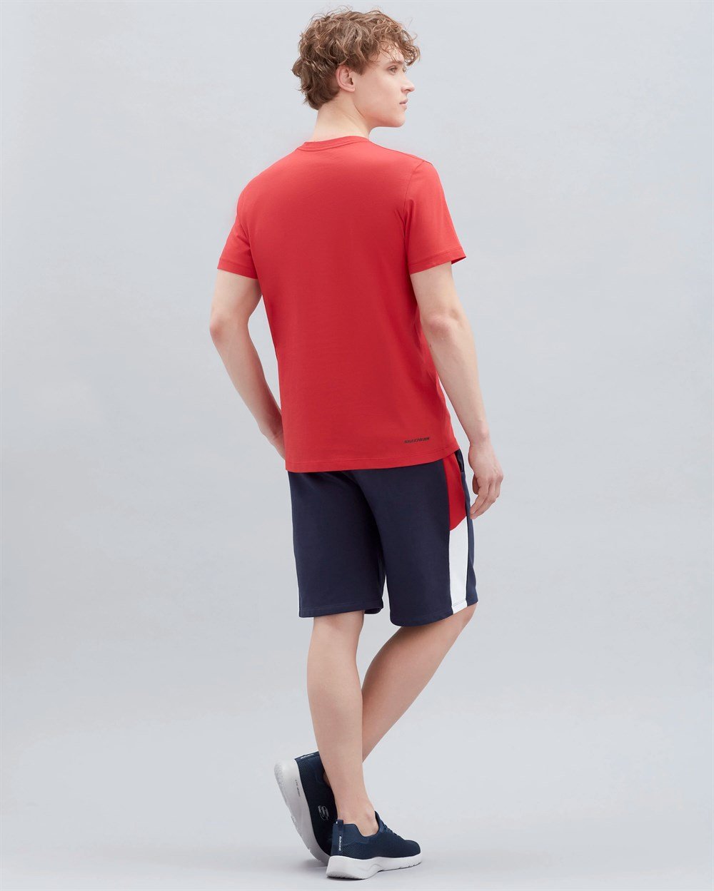 Skechers M Graphic Tee Big Logo T-Shirt Erkek Kırmızı Günlük T-shirt - S221059-600