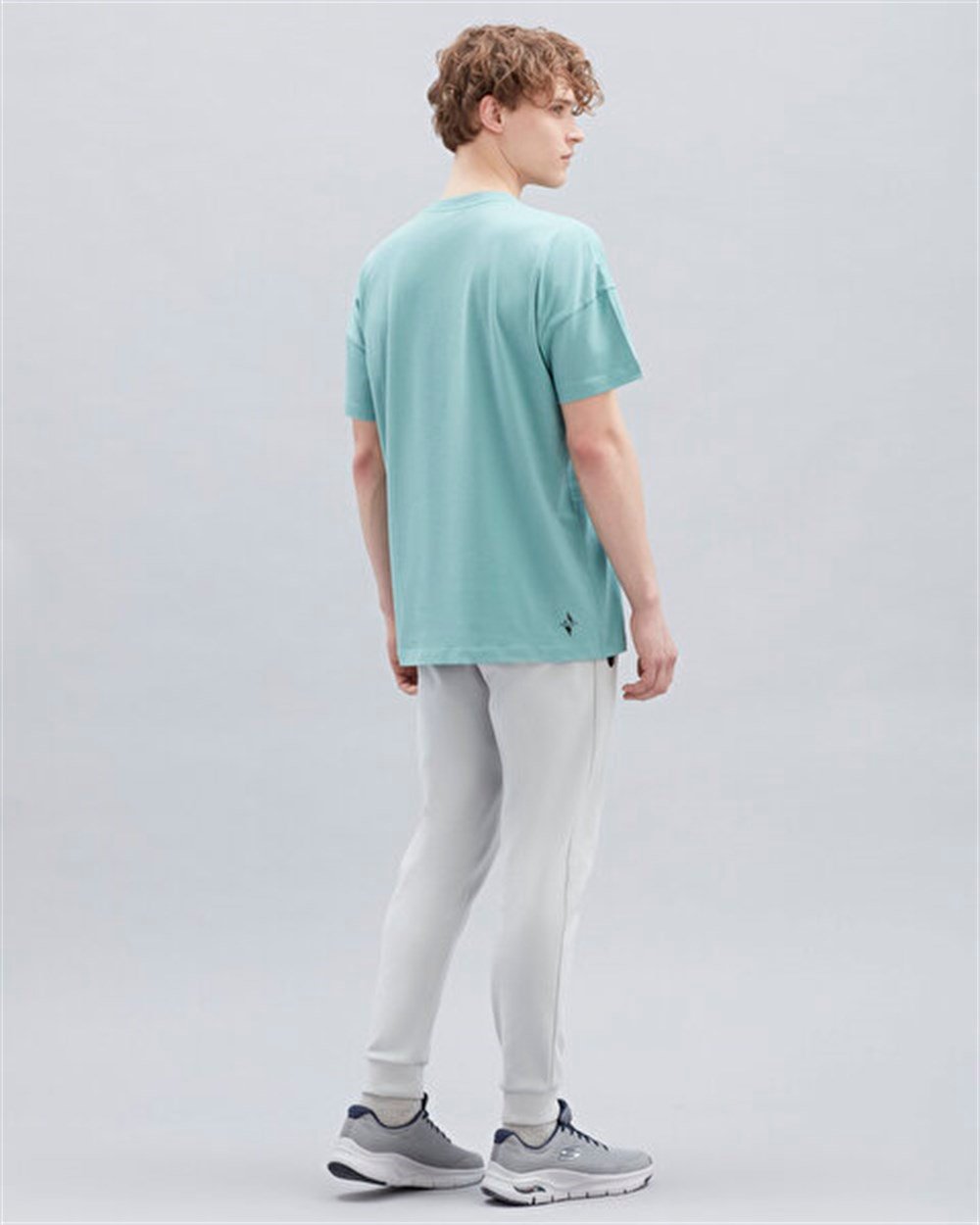 Skechers M Graphic Tee Big Logo T-Shirt Erkek Mavi Günlük T-shirt - S221135-400