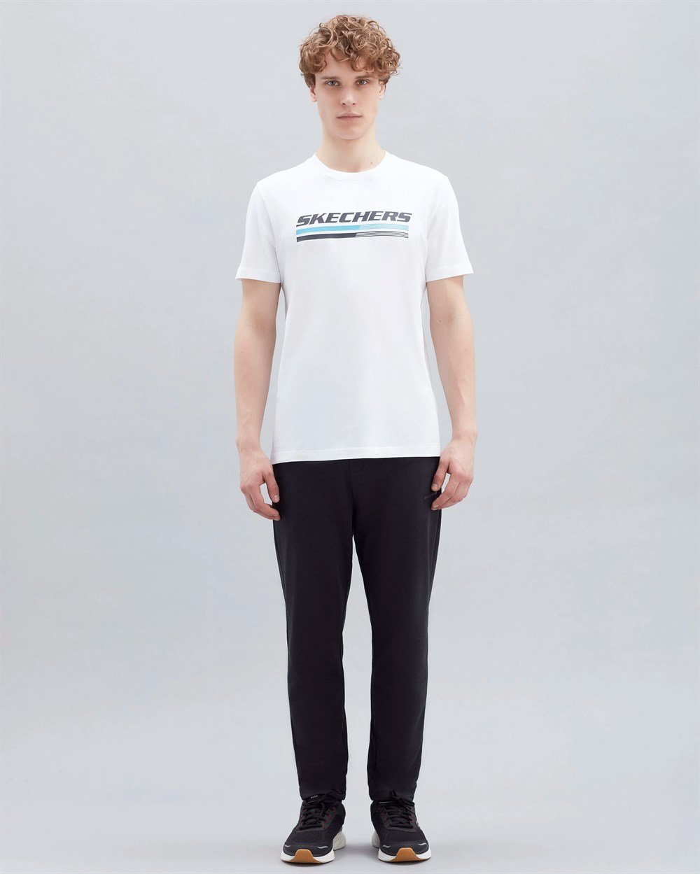 Skechers M Graphic Tee Big Logo T-Shirt Erkek Beyaz Günlük T-shirt - S221059-102