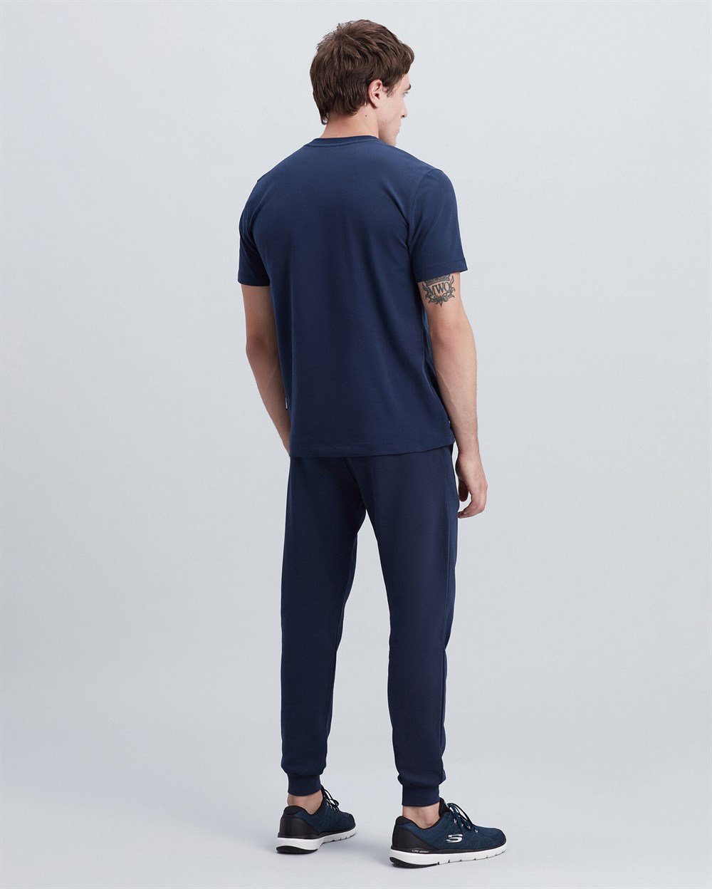 Skechers M New Basics Crew Neck T-Shirt Erkek Lacivert Günlük T-shirt - S212910-410