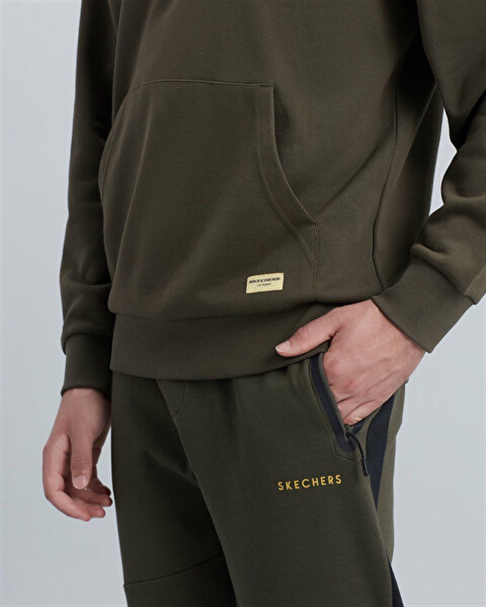 Skechers M Panel Jogger Sweatpant Erkek Haki Eşofman Altı - S212141-801