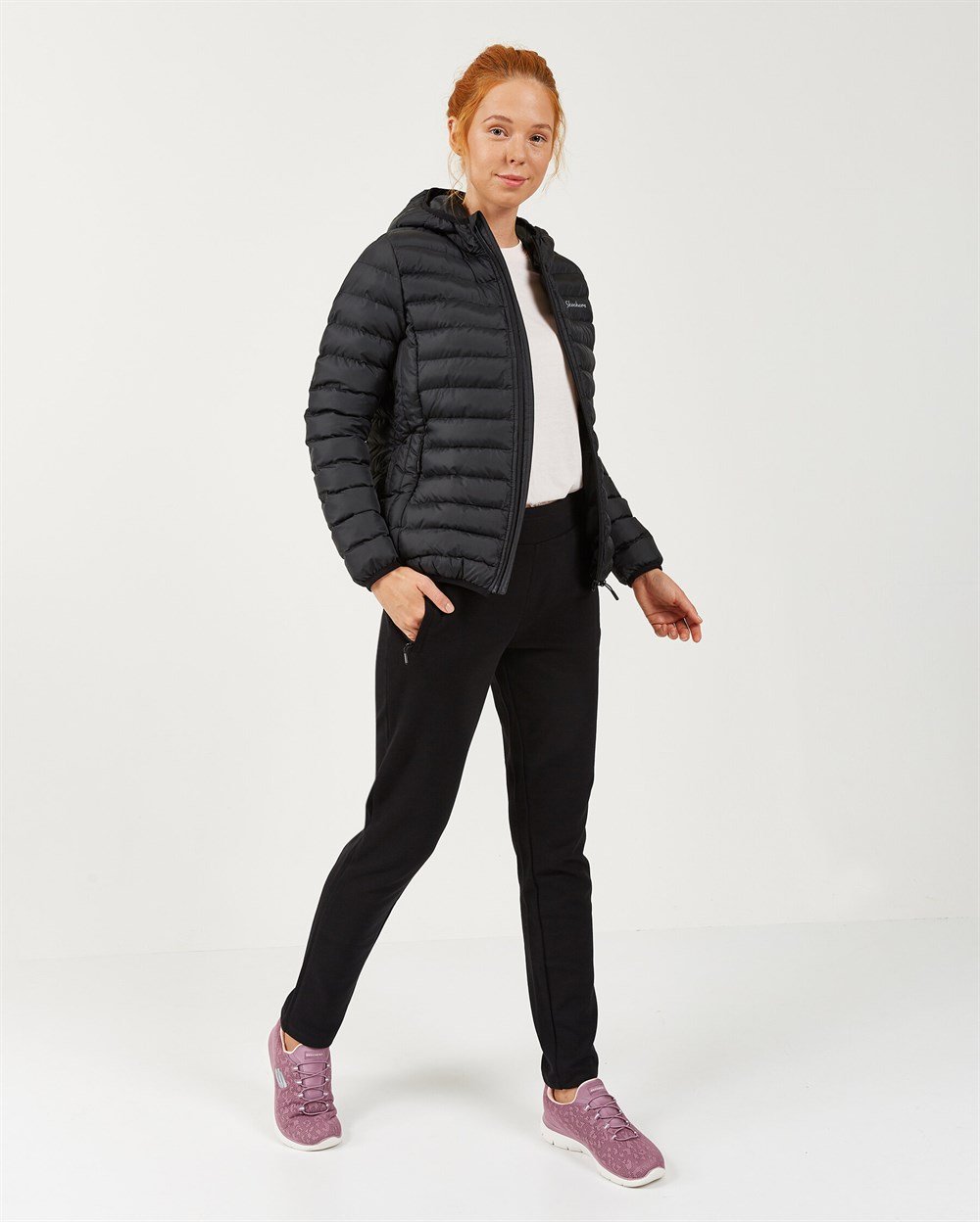 Skechers Outerwear W Padded St Hd Lightweight Jacket Kadın Mont & Kaban - S202117-001
