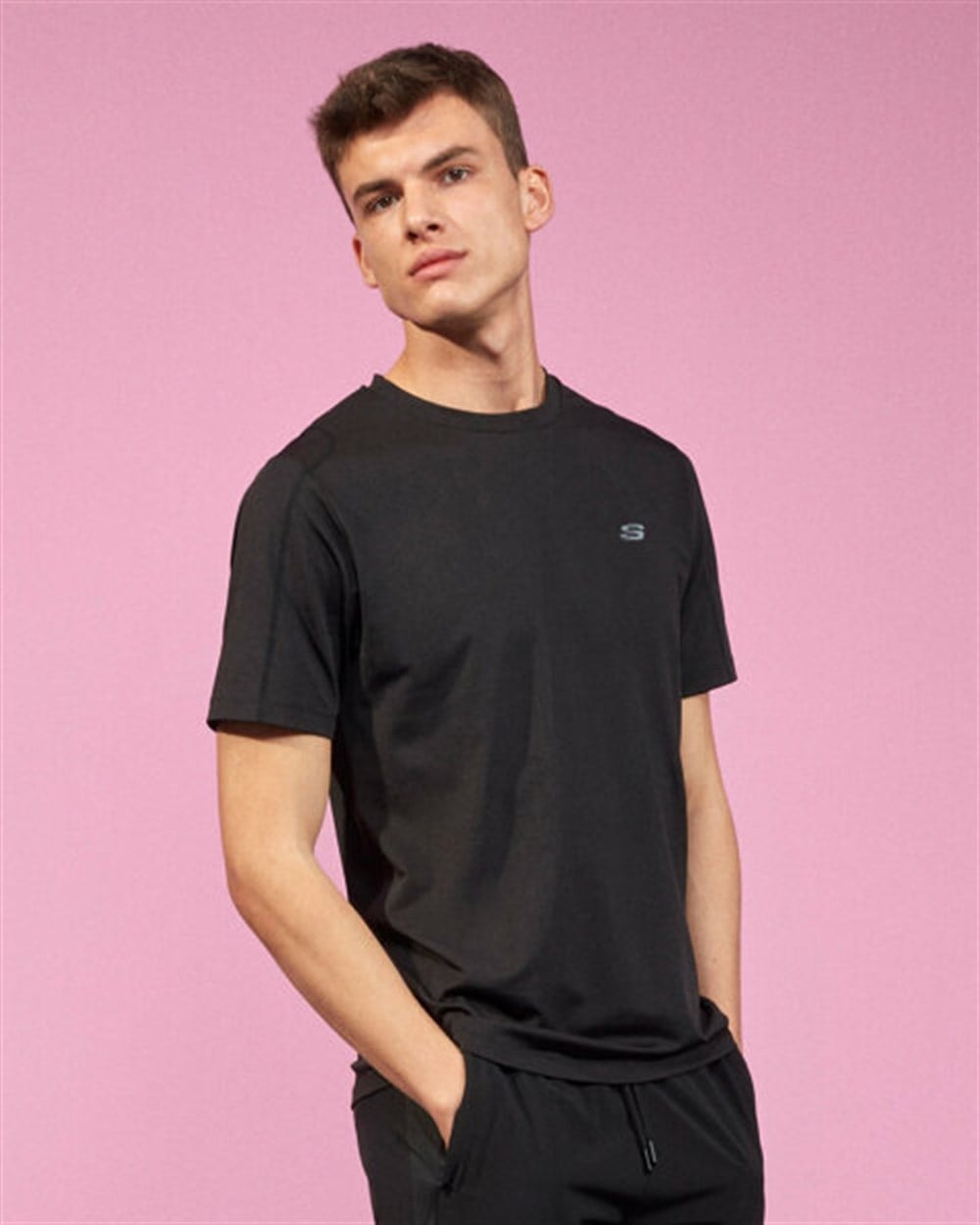 Skechers Performance Tops M Crew Neck T-Shirt Erkek Siyah Üst & T-shirt - S211698-001