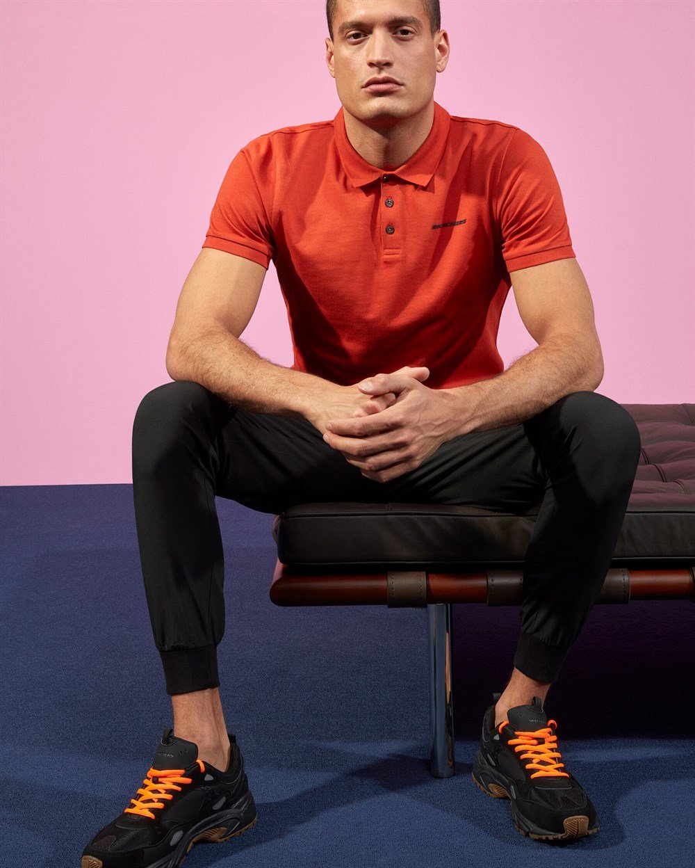 Skechers Polo M Short Sleeve Polo Erkek Turuncu Üst & T-shirt - S211800-700