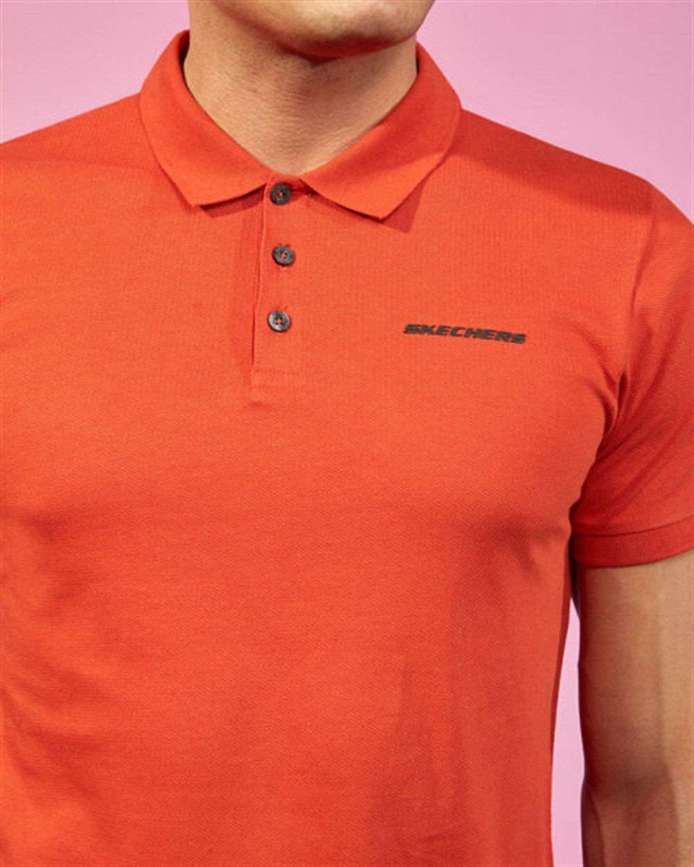 Skechers Polo M Short Sleeve Polo Erkek Turuncu Üst & T-shirt - S211800-700
