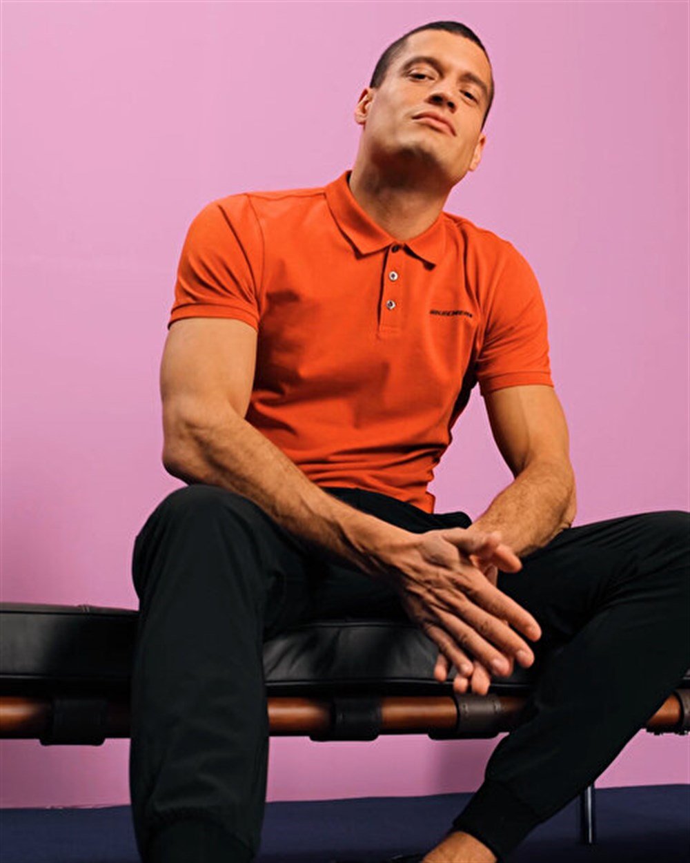 Skechers Polo M Short Sleeve Polo Erkek Turuncu Üst & T-shirt - S211800-700