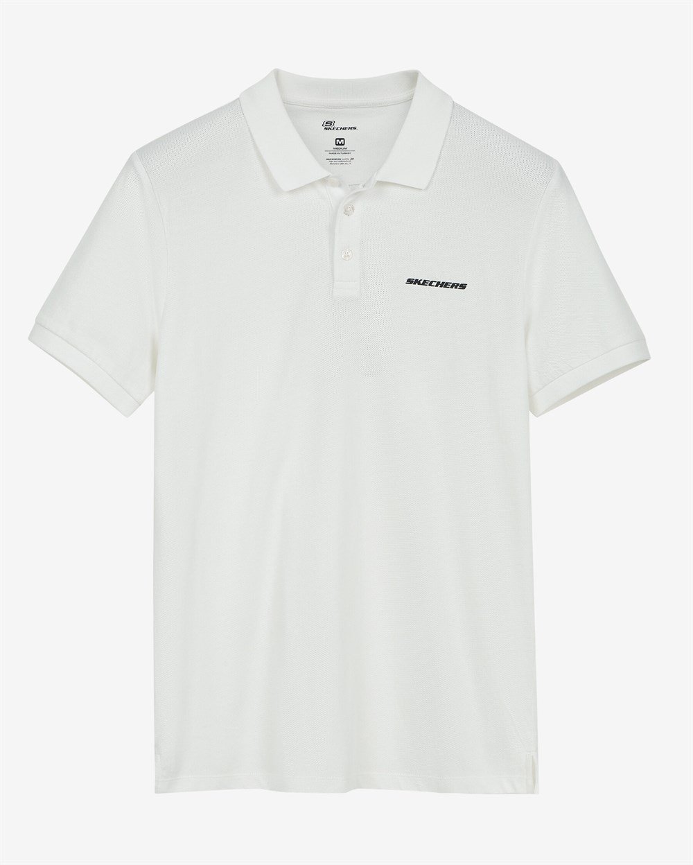 Skechers Polo M Short Sleeve Polo Erkek Beyaz Günlük T-shirt - S211800-102