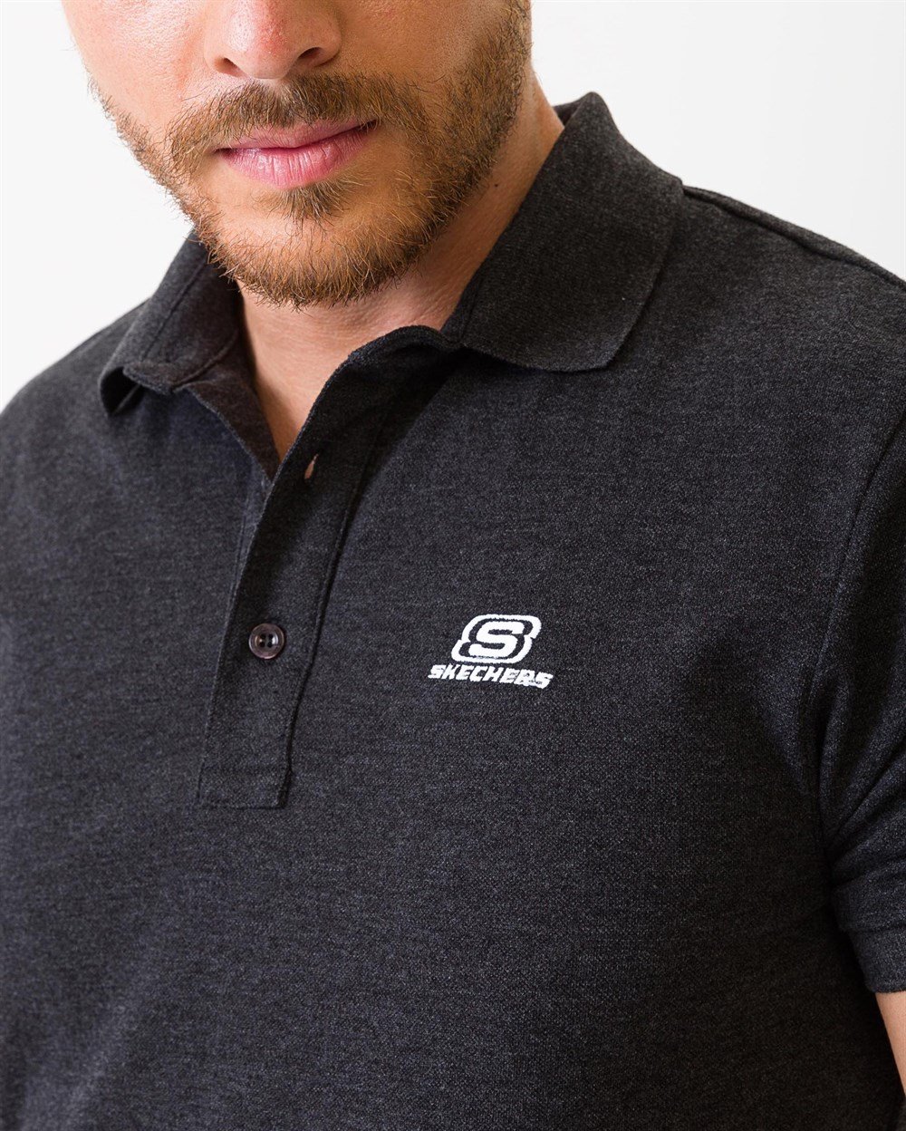 Skechers Polo S M Basic Sport Pique Polo T-Shirt Erkek Üst & T-shirt - S201030-001