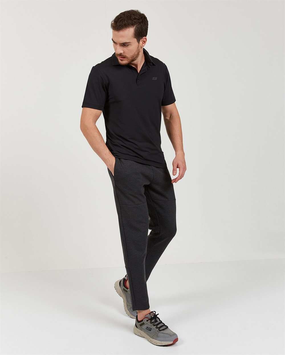 Skechers Polo S M Stretch Polo Erkek Üst & T-shirt - S201243-001