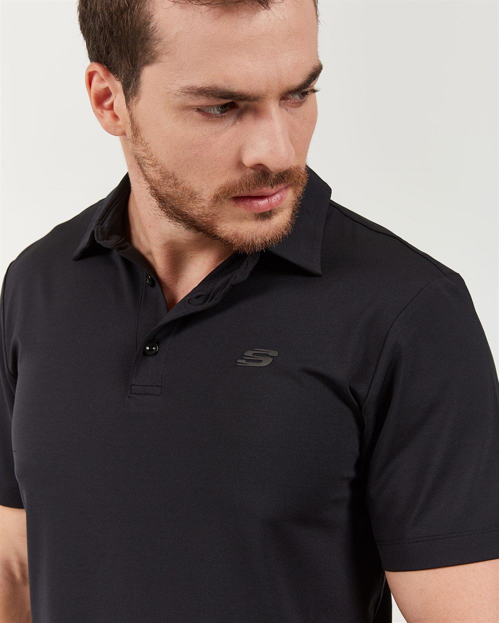 Skechers Polo S M Stretch Polo Erkek Üst & T-shirt - S201243-001