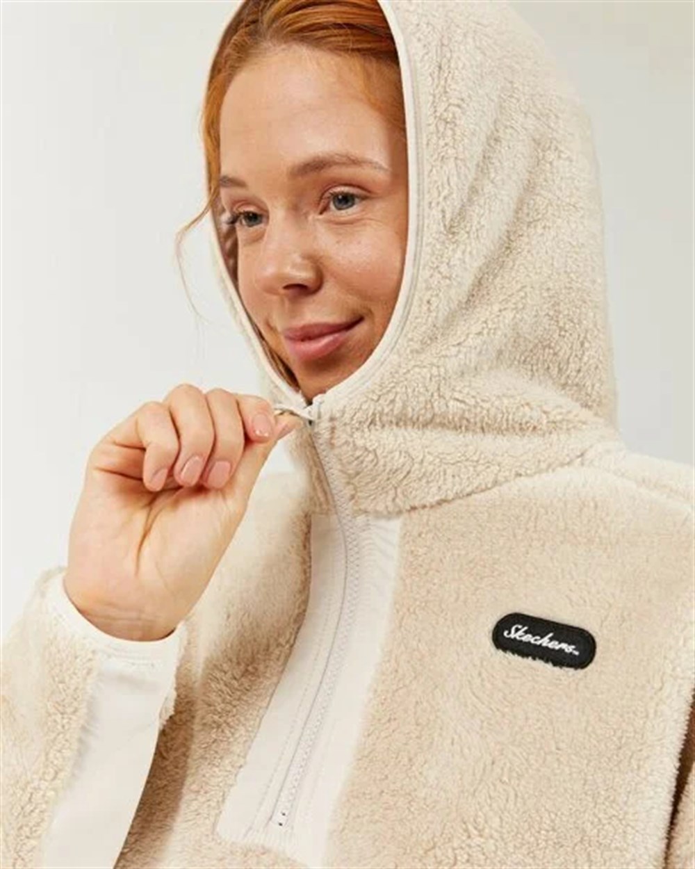 Skechers Sherpa W 14 Zip Hoodie Kadın Sweatshirt Polar - S202194-580