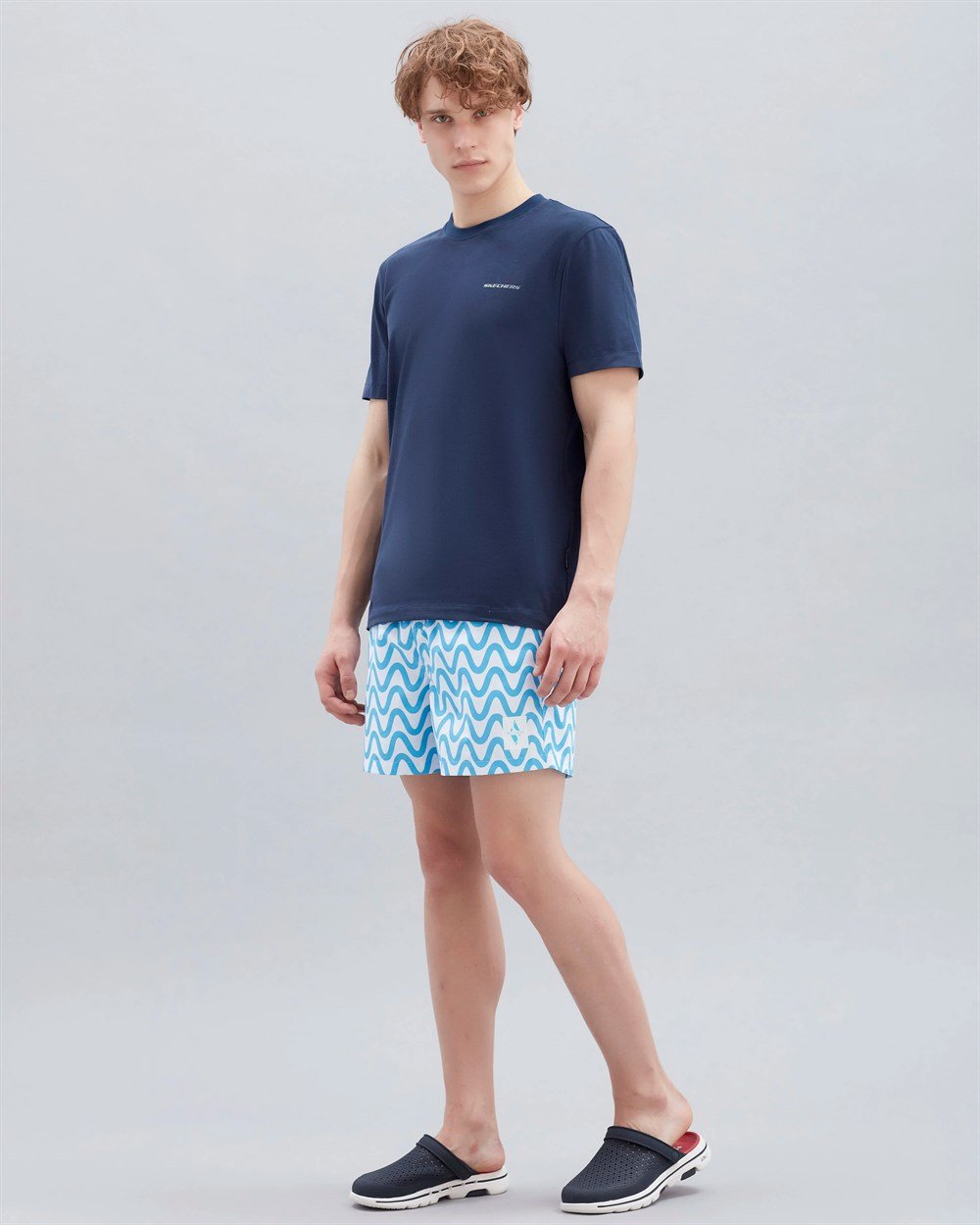 Skechers Swimwear M 5 İnch Swimshort Erkek Mavi Günlük Şort - S221080-400