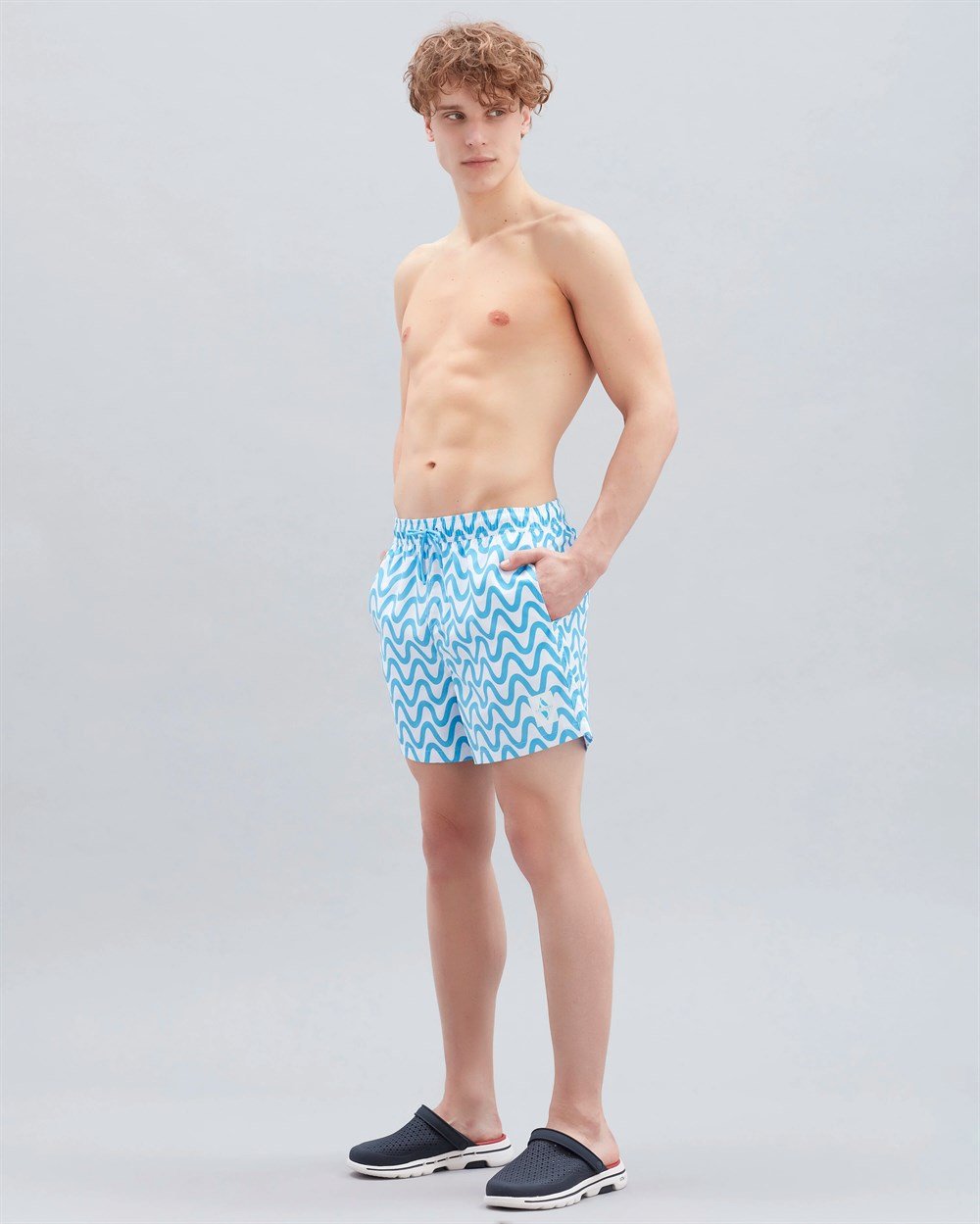 Skechers Swimwear M 5 İnch Swimshort Erkek Mavi Günlük Şort - S221080-400
