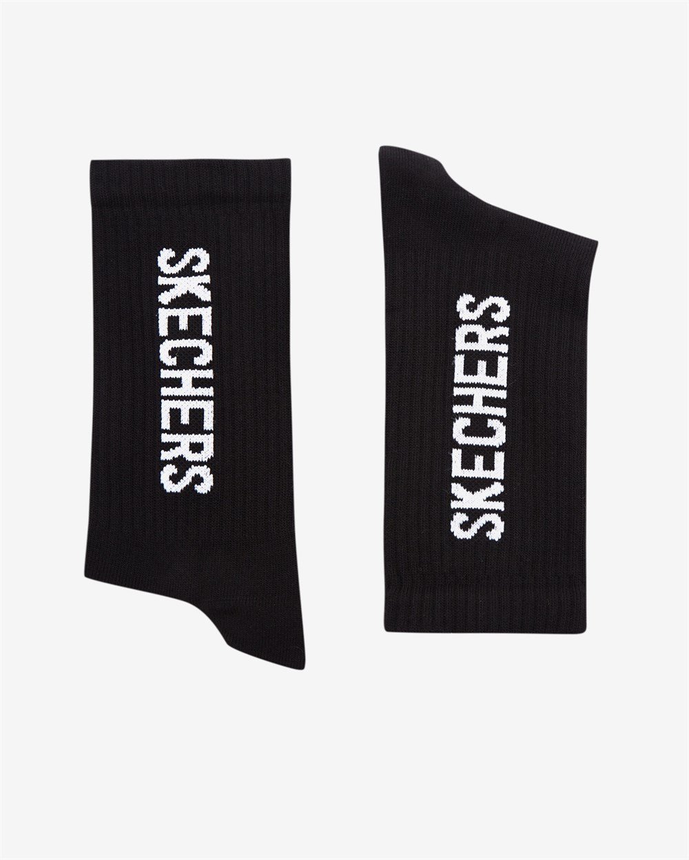 Skechers U 2 Pack Crew Cut Rib Cuff Branded Socks Unisex Siyah Çorap - S212304-001