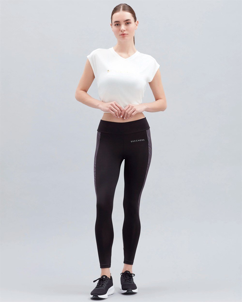 Skechers W Animal Print Legging Kadın Siyah Günlük Tayt - S221148-001