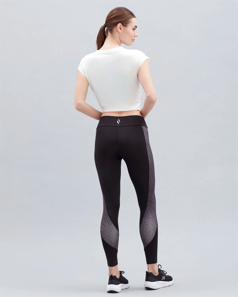 Skechers W Animal Print Legging Kadın Siyah Günlük Tayt - S221148-001