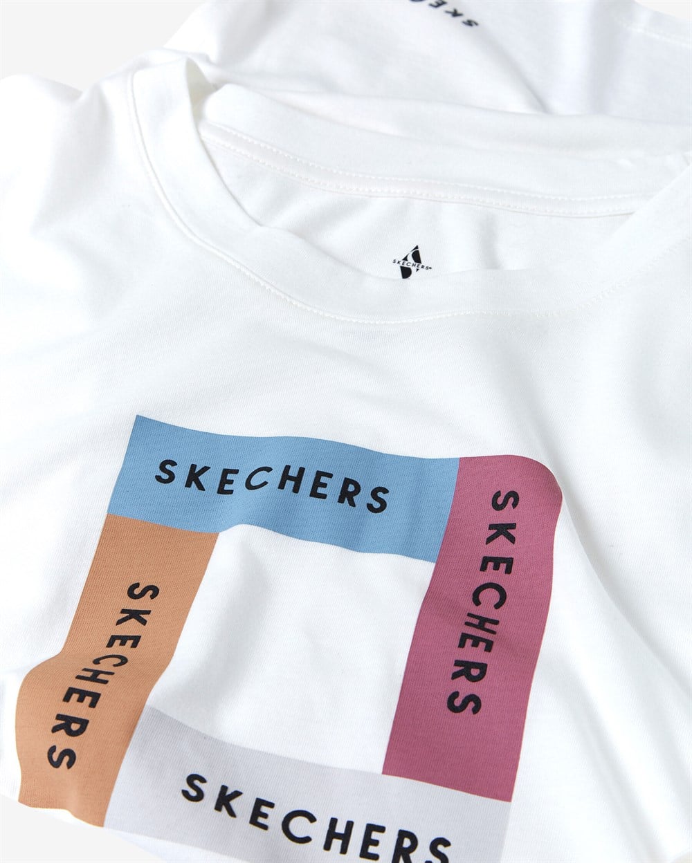 Skechers W Asymmetric  T-Shirt Kadın Beyaz T-shirt - S212932-100