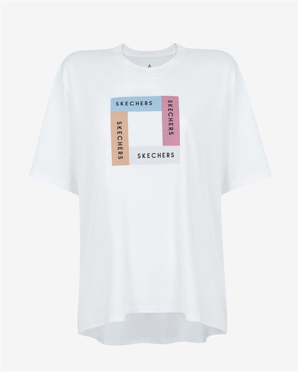 Skechers W Asymmetric  T-Shirt Kadın Beyaz T-shirt - S212932-100