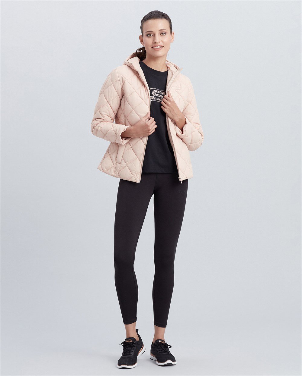Skechers W Capitone Hooded Jacket Kadın Krem Ceket - S212001-230