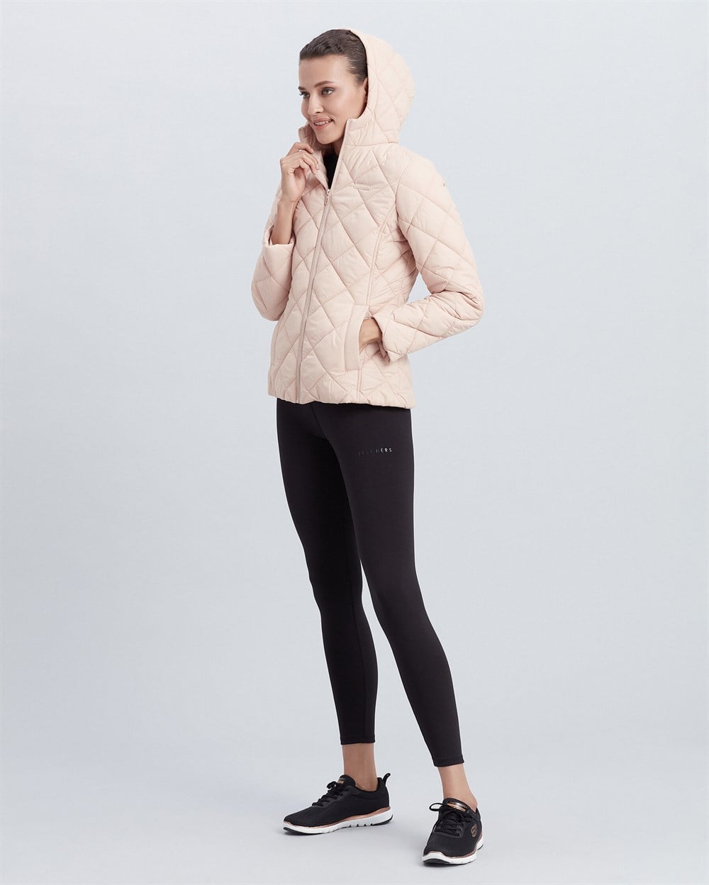 Skechers W Capitone Hooded Jacket Kadın Krem Ceket - S212001-230