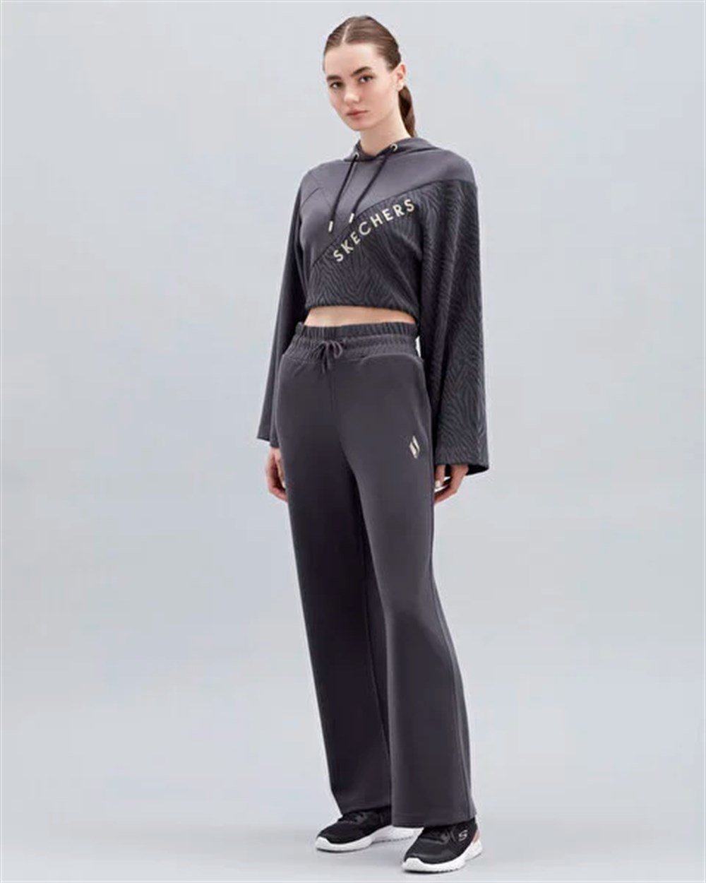 Skechers W Elite Wide Leg Sweatpant Kadın Siyah Günlük Eşofman Altı - S222012-001