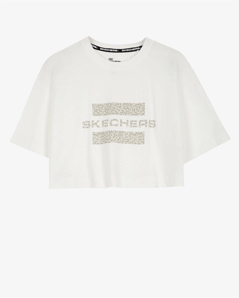 Skechers W Graphic Tee Big Logo T-Shirt Kadın Beyaz Günlük T-shirt - S221503-102