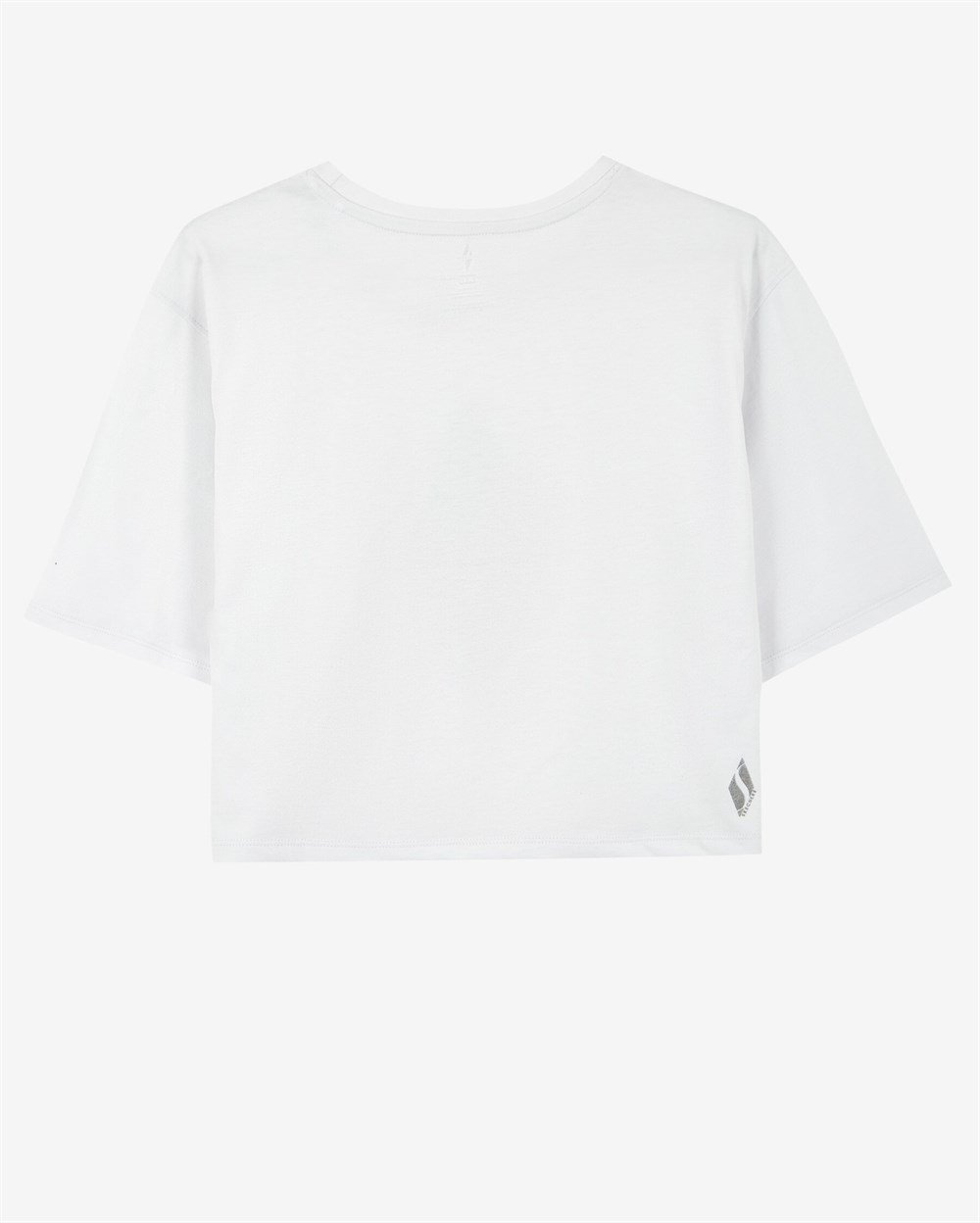 Skechers W Graphic Tee Diamond Crop T-Shirt Kadın Gri Günlük T-shirt - S221178-013