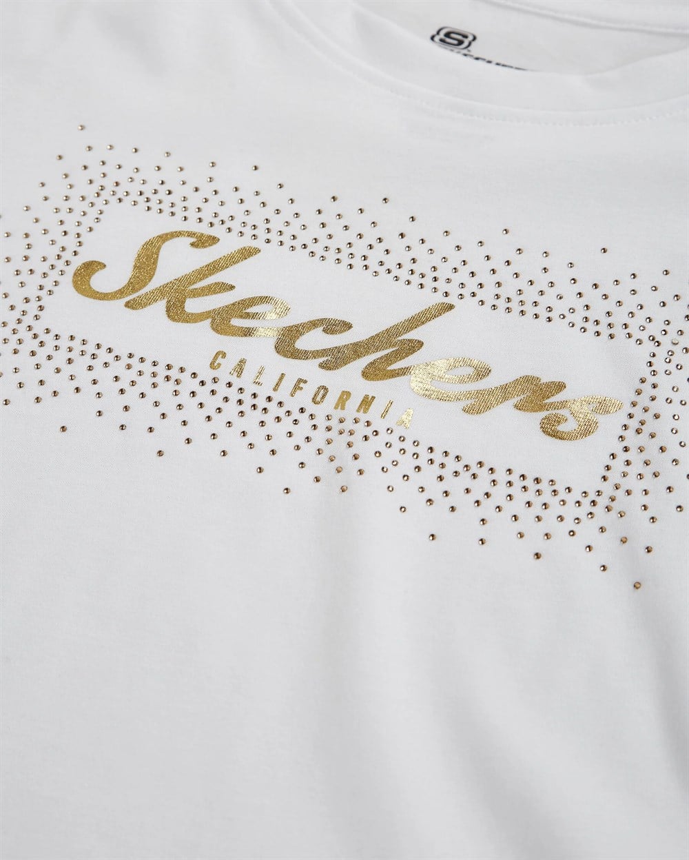 Skechers W Graphic Tee Shiny Logo T-Shirt Kadın Beyaz Günlük T-shirt - S221460-102
