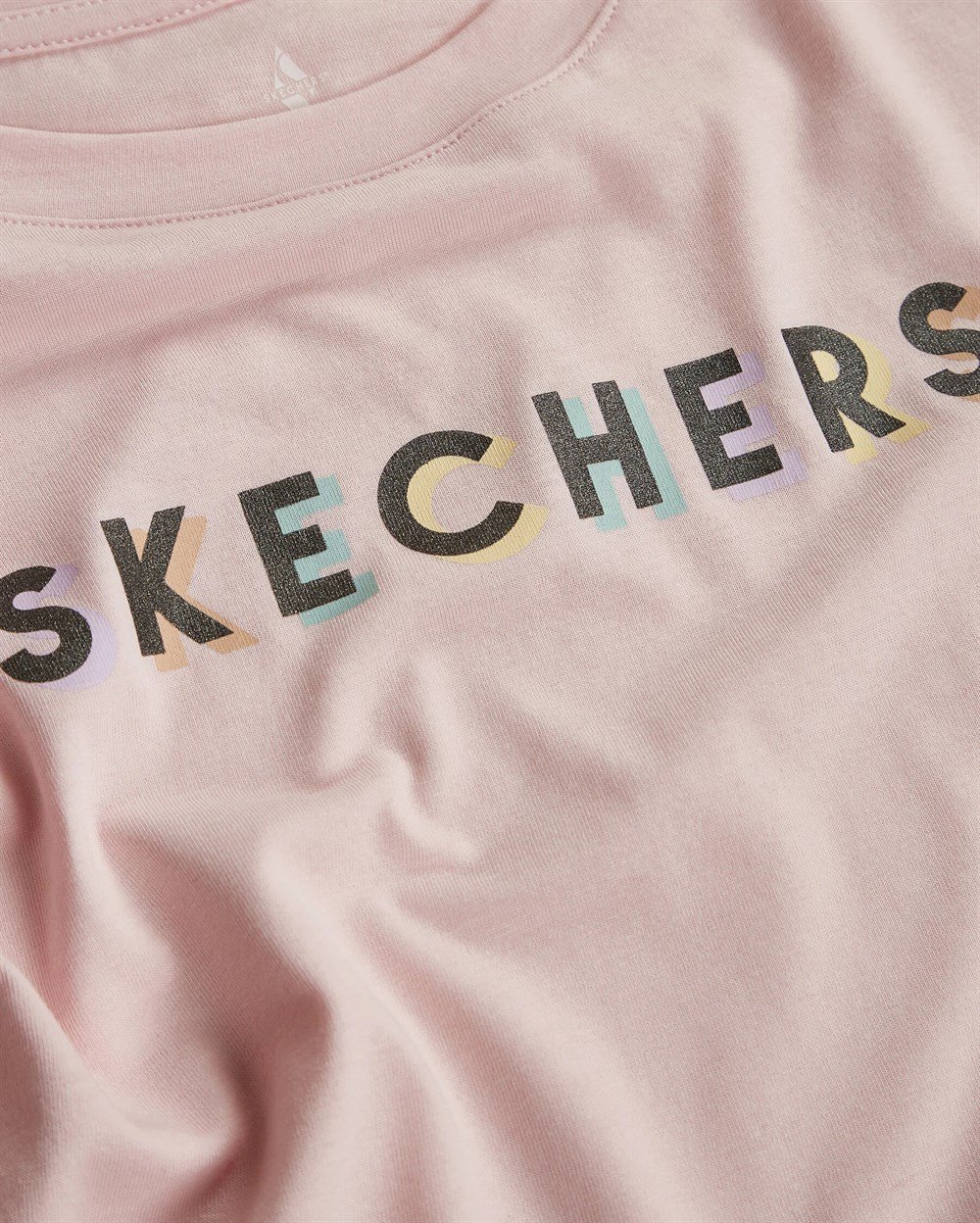 Skechers W Graphic Tee Shiny Logo T-Shirt Kadın Pembe Günlük T-shirt - S221175-611