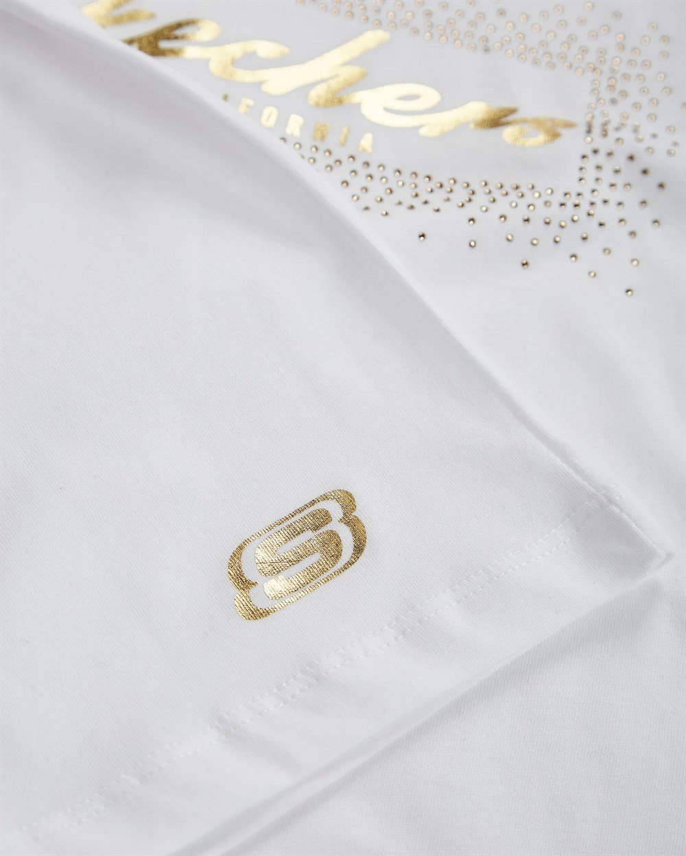 Skechers W Graphic Tee Shiny Logo T-Shirt Kadın Beyaz Günlük T-shirt - S221460-102