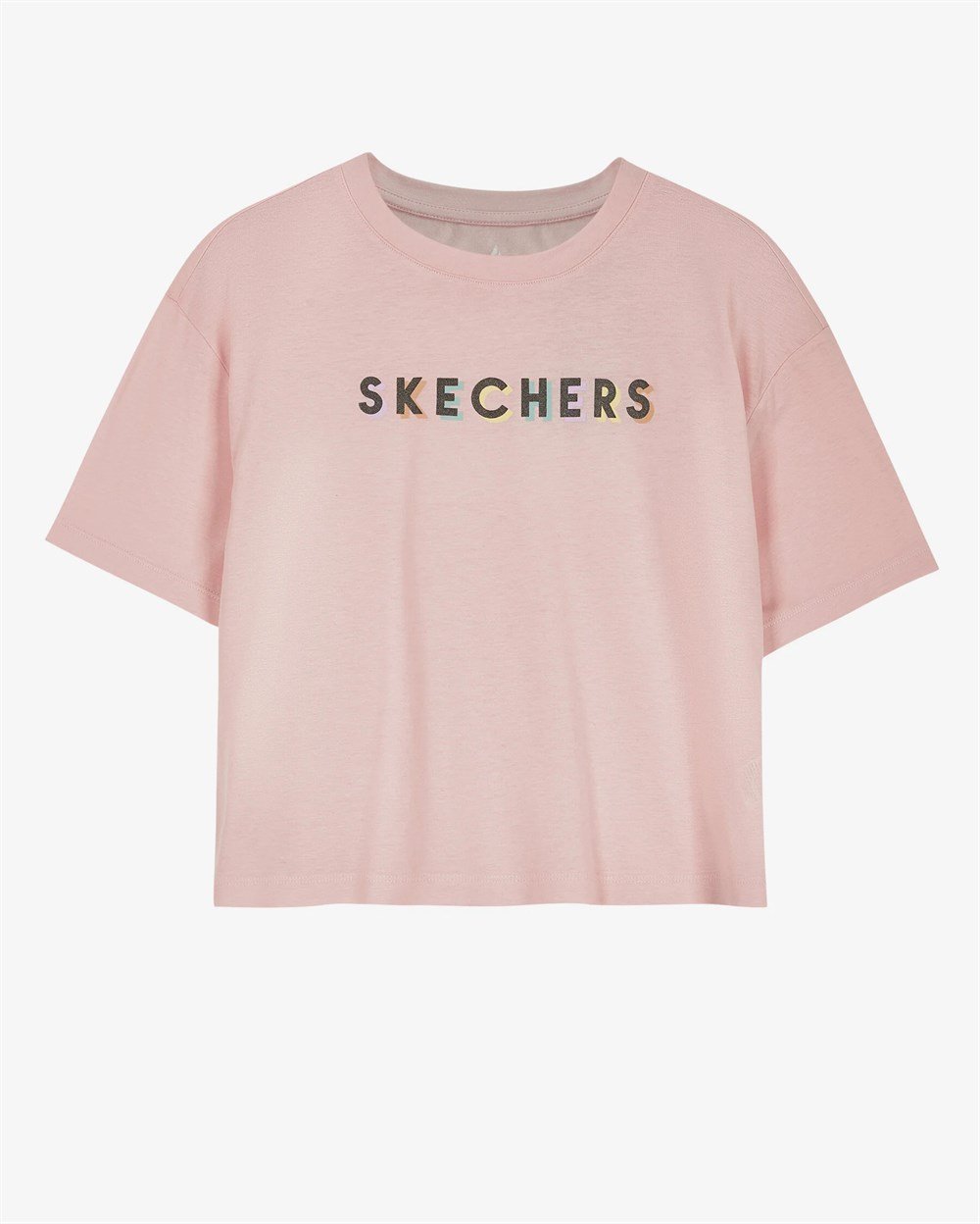 Skechers W Graphic Tee Shiny Logo T-Shirt Kadın Pembe Günlük T-shirt - S221175-611