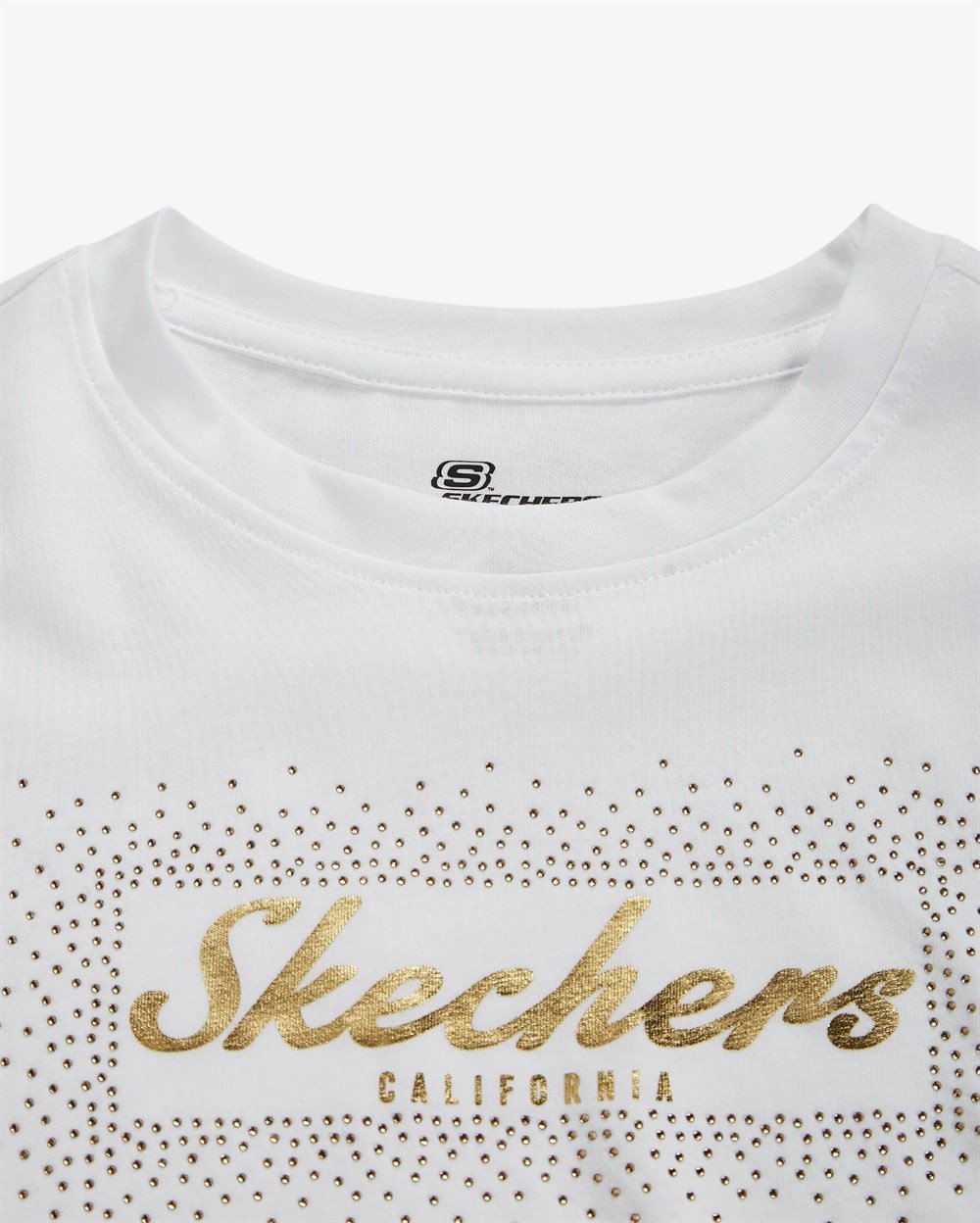 Skechers W Graphic Tee Shiny Logo T-Shirt Kadın Beyaz Günlük T-shirt - S221460-102