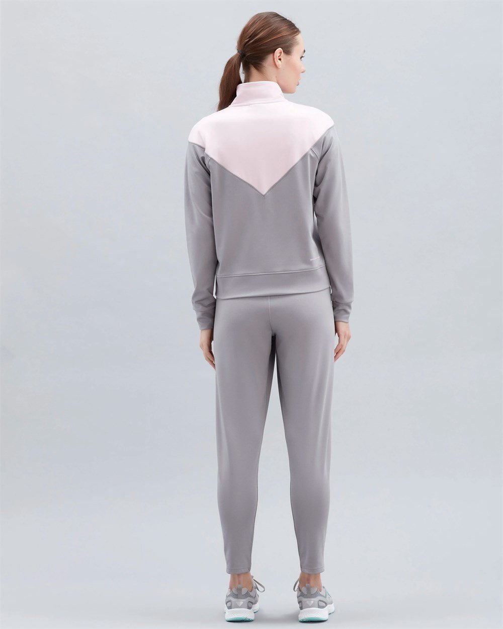 Skechers W Micro Color Block Suit Kadın Gri Eşofman Takımı - S212251-003