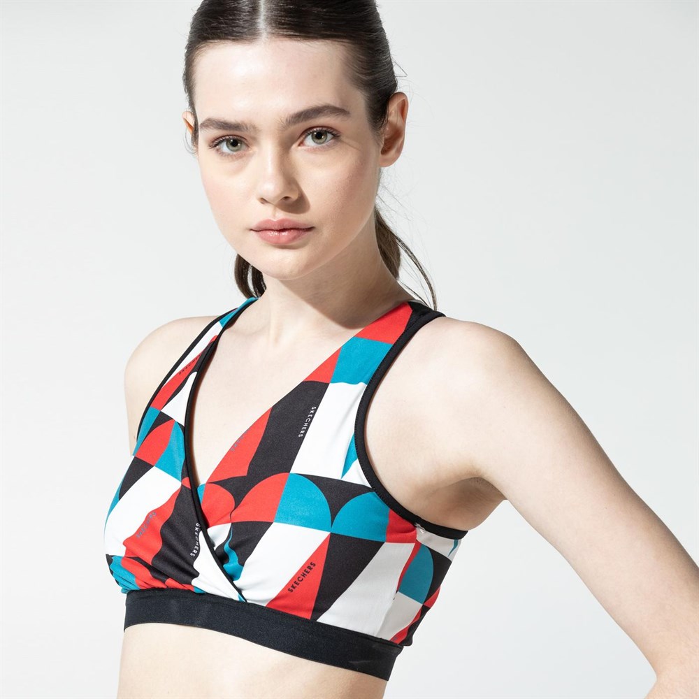 Skechers W Mid Support Bra Kadın Siyah Sporcu Sutyeni - S211230-001