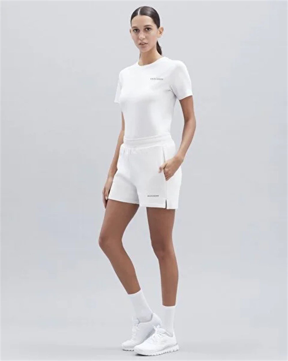 Skechers W New Basics 5 Inch Short Kadın Gri Günlük Şort - S212184-013