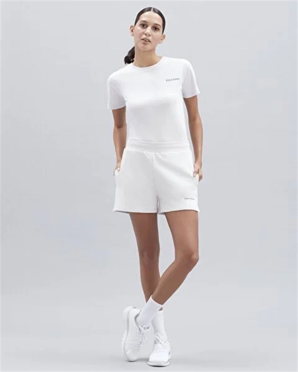 Skechers W New Basics 5 Inch Short Kadın Gri Günlük Şort - S212184-013