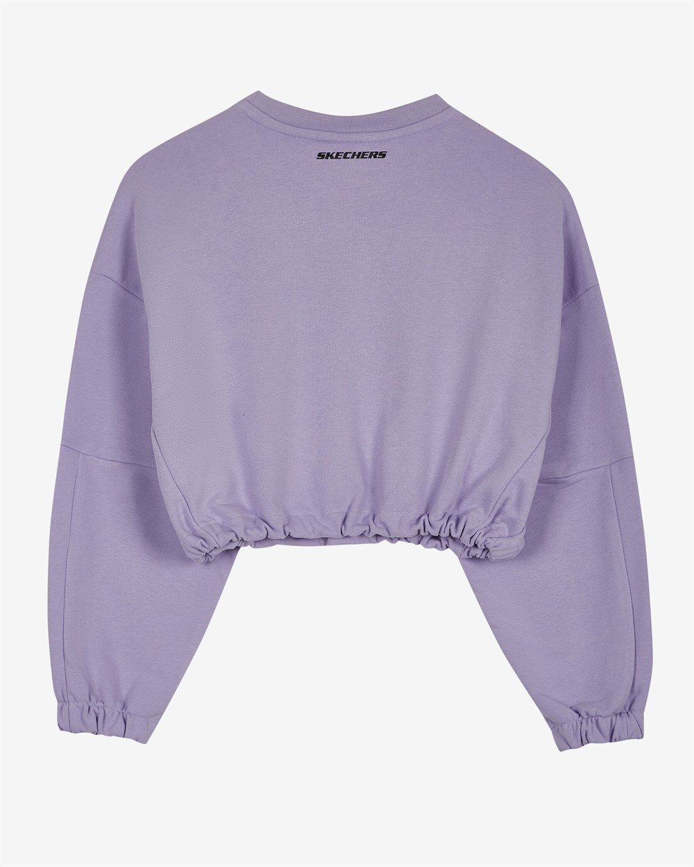 Skechers W Terry Fleece Elastic Detailed Crop Sweatshirt Kadın Lila Günlük Sweatshirt - S221109-505