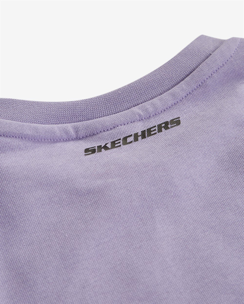 Skechers W Terry Fleece Elastic Detailed Crop Sweatshirt Kadın Lila Günlük Sweatshirt - S221109-505
